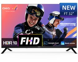 CHiQ LF32FT - Smart TV 32 Inch - Full HD - Metalen Randloos - Google TV - Dolby Audio - HDMI — cadeau in Elektronica