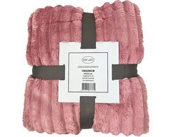 Ceruzo Fleece Deken 150x200 cm – Oud Roze – Plaid - Zacht - Woondeken — cadeau in Wonen & Interieur