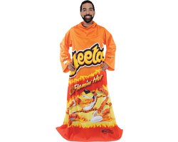 Snuggie Original - Fleece Deken met Mouwen - Cheetos Orange - 180x137cm - Hoodie met Mouwen en Handige Zakken - Warme & Zachte TV Deken — cadeau in Gadgets