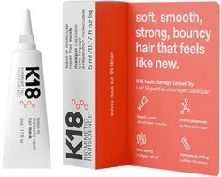 K18 Leave-In Moleculaire Repair Haarmasker - Haarmasker - Reisformaat 5 ml - Beschadigd Haar - Herstelt Bleek- En Kleurschade — cadeau in Verzorging