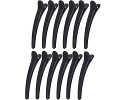 Dayshake Kappers Haarklemmen - 12 stuks - Grote Haarklem - Stevige Platbek Haarclip - Professionele Haarspeld - Afdeelklemmen — cadeau in Cadeau-ideeën