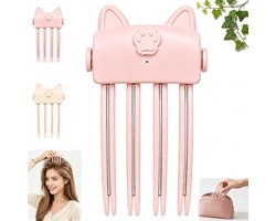 Volume clip haarwortel - Haarwortel volume - Verwarmde kam - Compact en draagbaar - Oplaadbare - Verwarmde volume clip - Haar volume maker kruin - Haarclip voor extra volume - Stylingtool - Creëer snel een volumineus kapsel - Roze — cadeau in Gadgets
