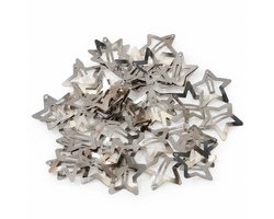 Zilverkleurige ster haarclips set van 30 stuks met open ster vorm van metaal, haarclip voor dames en meisjes, platte kliksluiting BB haarspeld, eenvoudige haaraccessoires voor dagelijks gebruik — cadeau in Mode & Accessoires