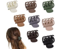 8 Stuks 1,6" Matte Medium Dubbele Rij Tanden Haarclips voor Vrouwen -Haarklem - Haarknip - Hoofddeksel- Geometrische clip - Grab Clip - Sterke Klemmen voor Dun, Fijn en Dik Haar-Haarclip — cadeau in Mode & Accessoires