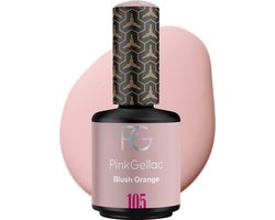 Pink Gellac Gellak - 105 Blush Orange 15ml - Nude Gel Nagellak - Gellac - Gel Nagels Producten — cadeau in Verzorging