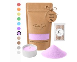 Kaarsenzand | Candle Cocktail | Bubblegum Pink | 400g Incl. 8 Lonten | Candle Sand | Kaarsparels | Zandkaarsen — cadeau in Cadeau-ideeën