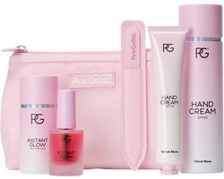 Pink Gellac Glow & Protect Nail Care Set - Geschenkset Vrouwen met Nail Care Pouch, Nagelvijl, Handcreme en Instant Glow Nail Treatment - Nagelverzorging Set - Geschenkpakket Handverzorging - Nagel Verzorging Set Manicure — cadeau in Verzorging