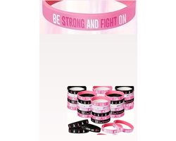 Akyol - armband voor pink ribbon -roze armband - pink ribbon - cadeau - borstkankerdag - wereldkankerdag - pink - roze maand — cadeau in Sieraden
