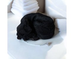 AfricanFabs® Afrikaanse spons / net sponge - traditionele SAPO spons / Ghanese scrub spons - Zwart — cadeau in Verzorging