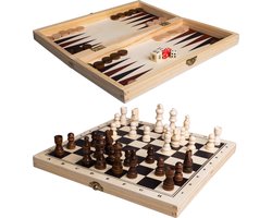 Clown Games - 3-In-1 Spellendoos - Hout — cadeau in Spellen & Speelgoed