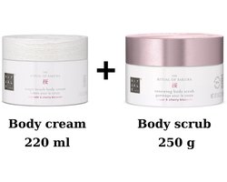 Rituals of Sakura - Combi Set: Body Cream 220 ml + Body Scrub 250 gr — cadeau in Verzorging