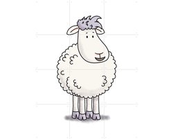 IXXI Schaap Mike, Mike & Molly & Van Hoorne Studios - 60 x 80 cm - Grote wanddecoratie en posters - Illustraties, Fantasierijk, Speels, Cartoonesk — cadeau in Wonen & Interieur