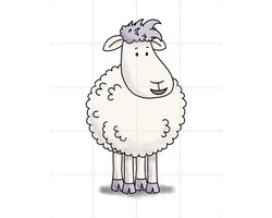 IXXI Schaap Mike, Mike & Molly & Van Hoorne Studios - 80 x 100 cm - Grote wanddecoratie en posters - Illustraties, Fantasierijk, Speels, Cartoonesk — cadeau in Wonen & Interieur
