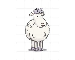 IXXI Schaap Mike, Mike & Molly & Van Hoorne Studios - 100 x 140 cm - Grote wanddecoratie en posters - Illustraties, Fantasierijk, Speels, Cartoonesk — cadeau in Wonen & Interieur