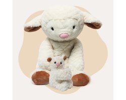 Lotgenootje Verzwaringsknuffel Schaap + Mini Schaap - Verzwaarde Knuffel - Weighted Stuffed Animal - Sensorisch Speelgoed - Zware Knuffel Anxiety - Plushie — cadeau in Spellen & Speelgoed