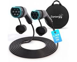 Zenergy Laadkabel Type 2 - 5 Meter - 3.7kW - 16A - 1 Fase - Auto - EV - Incl. Draagtas — cadeau in Cadeau-ideeën