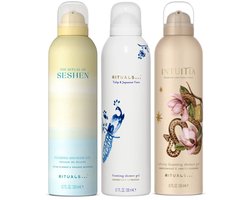 Rituals The Ritual of Serendipity, Amsterdam Collection & Intuitia Value Foaming Shower Gel – 3 x 200 ml — cadeau in Verzorging