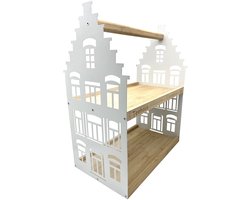 UNUS® Etagère decoratieve met 2 lagen en handvat wit theehuis — cadeau in Wonen & Interieur