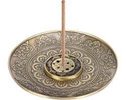 Incense Stick Holder - Lotus Ash Catcher - Incense Burner Plate - Brass Lotus Holder voor Yoga en Theehuis - Incense Holder voor Sticks en Cones — cadeau in Wonen & Interieur