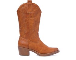 Smile Favorites® Dames Cowboylaarzen - Camel - Imitatieleer - Maat 38 — cadeau in Mode & Accessoires