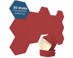 DeciShield 20 akoestische panelen - Zelfklevend - Geluidsisolatie - Rood — cadeau in Wonen & Interieur