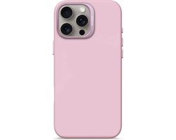 DECODED Siliconen Hoesje Geschikt voor iPhone 15 Pro Max - Premium Soft-Touch Materiaal - Antibacteriële Coating - Geschikt voor MagSafe - Lilac Paars — cadeau in Telefoon & Tablet