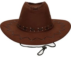 Guirca Carnaval verkleed Cowboy hoed Dallas - bruin - voor volwassenen - Western thema — cadeau in Spellen & Speelgoed