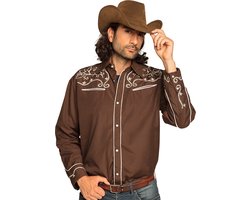 Boland - Shirt Western bruin (L) - Volwassenen - Cowboy - Cowboy - Indiaan — cadeau in Mode & Accessoires