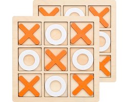 Boter kaas en eieren - Oranje - houten spel - spellen voor onderweg - Duo pack — cadeau in Eten & Drinken