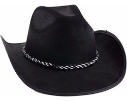 Cowboyhoed voor volwassenen - zwart - Carnaval verkleed - Western - sheriff - cowboy — cadeau in Spellen & Speelgoed