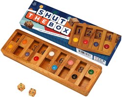 Bsiri Shut The Box - Dobbelspel - Tactiek- en Rekenspel (1-9) - Bordspel, Educatief Speelgoed, Leerspel voor Kinderen en Volwassenen - 1 Speler — cadeau in Spellen & Speelgoed