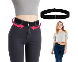 Veelzijdige & Comfortabele Elastische Tailleriem Zonder Gesp I Stretchriem Voor Vrouwen I Riem Dames I Onzichtbare Riem I 60-90 CM I Zwart — cadeau in Cadeau-ideeën