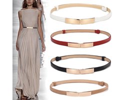 Jurkriem zwart - Riem voor jurk - Tailleriem - Luxe Tailleriem - Ceintuur - Goud Kleurig - Riem voor Om De Taille/Middel - Omslag Riem - Dames Jurk Accessoire - Damesriem — cadeau in Mode & Accessoires