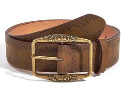 KZQ Dames Westernriem Bruin - Leren Riem Met Vintage Gesp En Sierlijk Bloemenpatroon - Cowgirl Riem Voor Jeans Jurken En Country Stijl - Modieuze Accessoires Cowboyriem Als Cadeau — cadeau in Mode & Accessoires