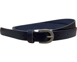Dames Riem - Tailleriem Dames - Donkerblauw - Leer - 2 cm - Totale lengte Riem 135 cm - taille maat 115 cm — cadeau in Cadeau-ideeën