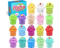 Somstyle Fluffy Slijm Set 18x 30ml - Fluffy Slime Pakket - Motoriek Speelgoed - Educatief Speelgoed - Slijm Maken Voor Kinderen - Slijm Fluffy - Butter Slime — cadeau in Spellen & Speelgoed
