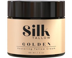 Silk Tallow Golden - Anti-Aging Beef Tallow Crème - 100% Natuurlijk - Backuchiol - Vanille & Sinaasappel - 60 ml — cadeau in Verzorging