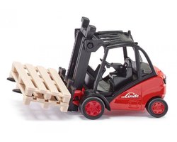 SIKU 1722, Linde heftruck, 1:50, metaal/kunststof, rood, beweegbare vork, incl. 2 pallets — cadeau in Spellen & Speelgoed