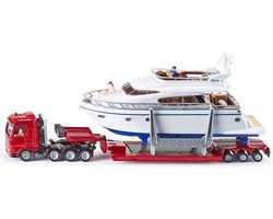 SIKU 1849, Zwaartransport met Jacht, schaal 1:87, metaal/kunststof — cadeau in Spellen & Speelgoed