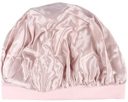 Beauty Pillow® Luxury Silk Bonnet - 100% pure Mulberry zijde - 22 momme - Pink (verstelbaar) — cadeau in Verzorging