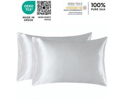 1 Premium Zijden kussensloop, 100% moerbei zijde, 600thread count (22momme). Envelope style, Kleur Wit, maat 60x70 cm, Pure Silk 6A, Zijden kussenslopen | Zijde Kussensloop | Silk Pillow cases | Luxury | Gift packed — cadeau in Wonen & Interieur