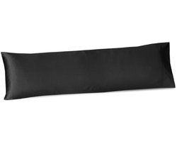 Beauty Silk - Satijnen Body Pillow Kussensloop - Zwart - 40x145 cm - Glans Satijn — cadeau in Wonen & Interieur
