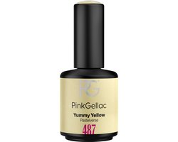 Pink Gellac Gellak - 487 Yummy Yellow 15ml - Gele Gel Nagellak - Gellac - Gel Nagels Producten — cadeau in Verzorging