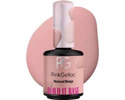 Pink Gellac Builder Gel - Build it Base Natural Beige - Beige Gellak - Pink GellacÂ´s Versie van Builder in a Bottle - 15 ml — cadeau in Verzorging