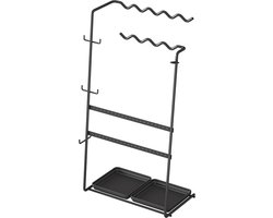 Metaltex MyJewels - Sieradenrekje - Sieradenhouder - Sieraden Organizer - Haakjes - Sieradenrek - 26x16x45 cm - Zwart — cadeau in Sieraden