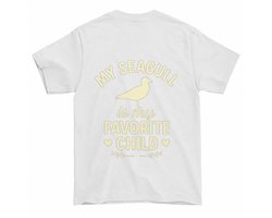 Meeuw Shirt – MY SEAGULL is my FAVORITE CHILD – Dieren Outfit – Unisex T-Shirt voor Dames & Heren – Leuk Cadeau voor Vogelliefhebbers — cadeau in Mode & Accessoires