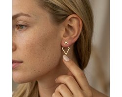 Lundholm Elvine Oorbellen Dames Goudkleurig - Statement Oorbellen 2 cm - Premium Stainless Steel Jewellery PVD Goud Verguld - Hypoallergene Sieraden - Vrouwen Cadeautjes - Kerst Cadeau Vrouw en Vriendin - my Lundholm — cadeau in Sieraden