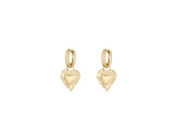 Oorbellen give me love- goudkleur- hartje — cadeau in Sieraden