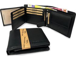 Lundholm RFID Leren heren portemonnee - Luxe Lederen Portefeuille - Cadeau voor Man - Zwart — cadeau in Mode & Accessoires
