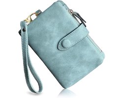 Portemonnee met rits - portemonnee dames - portemonnee dames klein - portemonnee meisje - Drievoudige compacte portemonnee - PU — cadeau in Mode & Accessoires